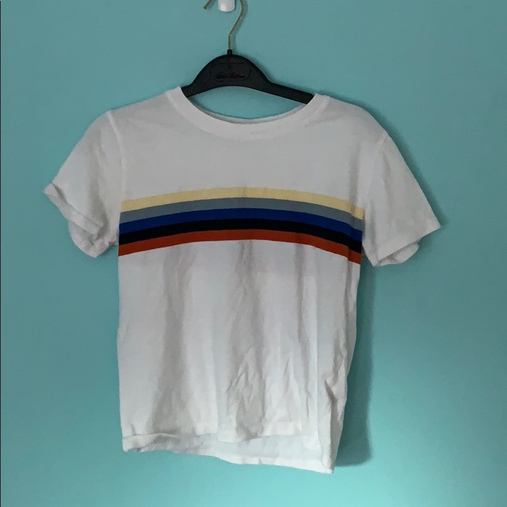 John galt brandy melville rainbow stripe tee